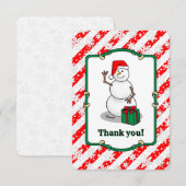 Ho Ho Ho Frohe Weihnachten Weihnachtsmann Niedlich Dankeskarte (Vorne/Hinten)