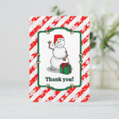 Ho Ho Ho Frohe Weihnachten Weihnachtsmann Niedlich Dankeskarte (Stehend Vorderseite)