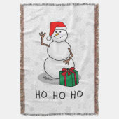 Ho Ho Ho Frohe Weihnachten Weihnachtsmann Niedlich Decke (Vorderseite Vertikal)