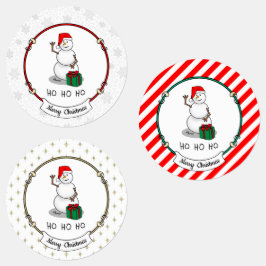 Ho Ho Ho Frohe Weihnachten Weihnachtsmann Niedlich Etiketten