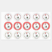 Ho Ho Ho Frohe Weihnachten Weihnachtsmann Niedlich Etiketten (Blatt)