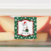 Ho Ho Ho Frohe Weihnachten Weihnachtsmann Niedlich Etiketten (Befestigt)