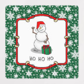 Ho Ho Ho Frohe Weihnachten Weihnachtsmann Niedlich Etiketten (Design 1)