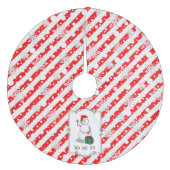 Ho Ho Ho Frohe Weihnachten Weihnachtsmann Niedlich Fleece Weihnachtsbaumdecke (Vorderseite)