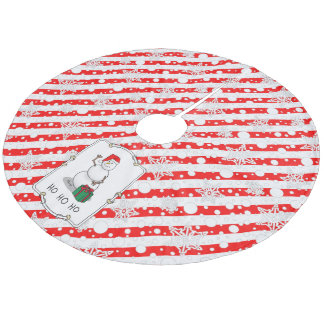 Ho Ho Ho Frohe Weihnachten Weihnachtsmann Niedlich Fleece Weihnachtsbaumdecke