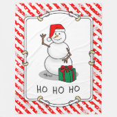 Ho Ho Ho Frohe Weihnachten Weihnachtsmann Niedlich Fleecedecke (Vorderseite)
