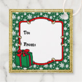 Ho Ho Ho Frohe Weihnachten Weihnachtsmann Niedlich Geschenkanhänger (Rückseite)