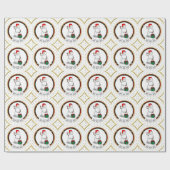 Ho Ho Ho Frohe Weihnachten Weihnachtsmann Niedlich Geschenkpapier (Flach)