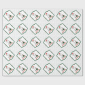 Ho Ho Ho Frohe Weihnachten Weihnachtsmann Niedlich Geschenkpapier (Flach)