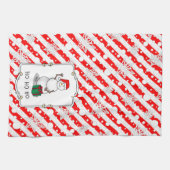 Ho Ho Ho Frohe Weihnachten Weihnachtsmann Niedlich Geschirrtuch (Horizontal)