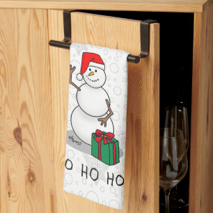 Ho Ho Ho Frohe Weihnachten Weihnachtsmann Niedlich Geschirrtuch
