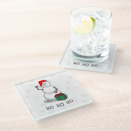 Ho Ho Ho Frohe Weihnachten Weihnachtsmann Niedlich Glasuntersetzer