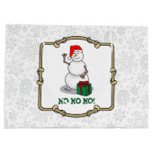 Ho Ho Ho Frohe Weihnachten Weihnachtsmann Niedlich Große Geschenktüte (Rückseite)