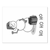 Ho Ho Ho Frohe Weihnachten Weihnachtsmann Niedlich Gummistempel (Prägung)