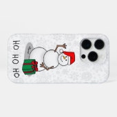 Ho Ho Ho Frohe Weihnachten Weihnachtsmann Niedlich iPhone Hülle (Rückseite (Horizontal))