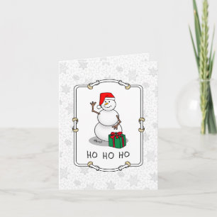 Ho Ho Ho Frohe Weihnachten Weihnachtsmann Niedlich Karte