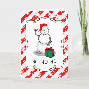 Ho Ho Ho Frohe Weihnachten Weihnachtsmann Niedlich Karte