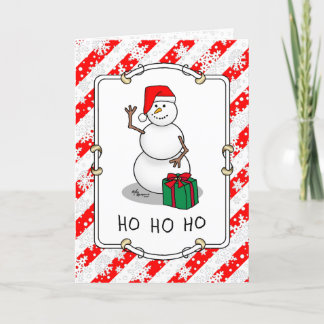 Ho Ho Ho Frohe Weihnachten Weihnachtsmann Niedlich Karte