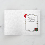 Ho Ho Ho Frohe Weihnachten Weihnachtsmann Niedlich Karte (Innenseite)