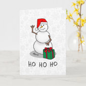 Ho Ho Ho Frohe Weihnachten Weihnachtsmann Niedlich Karte (Gelbe Blume)