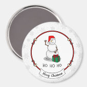 Ho Ho Ho Frohe Weihnachten Weihnachtsmann Niedlich Magnet (Vorderseite/Rückseite)