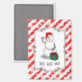 Ho Ho Ho Frohe Weihnachten Weihnachtsmann Niedlich Magnet (Vorderseite/Rückseite)