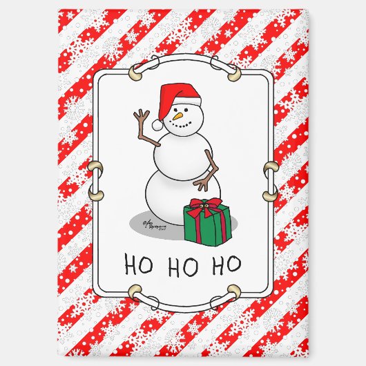 Ho Ho Ho Frohe Weihnachten Weihnachtsmann Niedlich Magnet (Vorderseite)