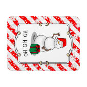 Ho Ho Ho Frohe Weihnachten Weihnachtsmann Niedlich Magnet (Horizontal)