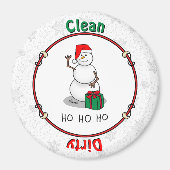 Ho Ho Ho Frohe Weihnachten Weihnachtsmann Niedlich Magnet (Vorne)