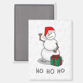 Ho Ho Ho Frohe Weihnachten Weihnachtsmann Niedlich Magnet (Vorderseite/Rückseite)