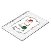 Ho Ho Ho Frohe Weihnachten Weihnachtsmann Niedlich Notizblock (Linke Seite)