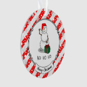 Ho Ho Ho Frohe Weihnachten Weihnachtsmann Niedlich Ornament (Vorderseite)