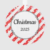 Ho Ho Ho Frohe Weihnachten Weihnachtsmann Niedlich Ornament (Rückseite)