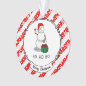 Ho Ho Ho Frohe Weihnachten Weihnachtsmann Niedlich Ornament (Vorderseite)
