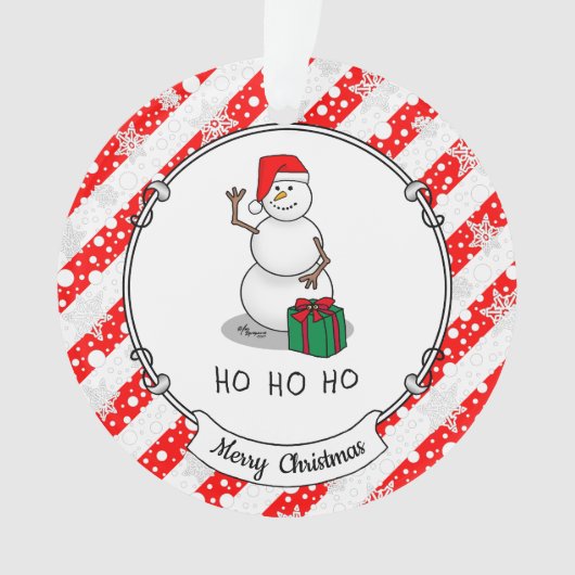 Ho Ho Ho Frohe Weihnachten Weihnachtsmann Niedlich Ornament (Vorderseite)
