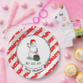 Ho Ho Ho Frohe Weihnachten Weihnachtsmann Niedlich Pappteller (Party)