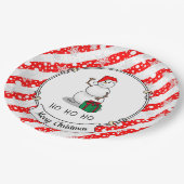 Ho Ho Ho Frohe Weihnachten Weihnachtsmann Niedlich Pappteller (Schrägansicht)
