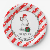 Ho Ho Ho Frohe Weihnachten Weihnachtsmann Niedlich Pappteller (Vorderseite)