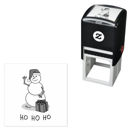 Ho Ho Ho Frohe Weihnachten Weihnachtsmann Niedlich Permastempel (Beispiel)