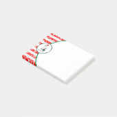 Ho Ho Ho Frohe Weihnachten Weihnachtsmann Niedlich Post-it Klebezettel (angewinkelt)