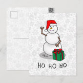 Ho Ho Ho Frohe Weihnachten Weihnachtsmann Niedlich Postkarte (Vorne/Hinten)