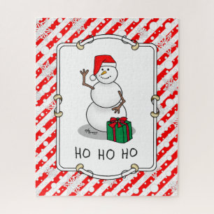 Ho Ho Ho Frohe Weihnachten Weihnachtsmann Niedlich Puzzle