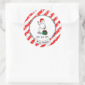 Ho Ho Ho Frohe Weihnachten Weihnachtsmann Niedlich Runder Aufkleber (Tasche)