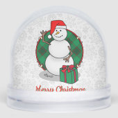 Ho Ho Ho Frohe Weihnachten Weihnachtsmann Niedlich Schneekugeln (Vorderseite)