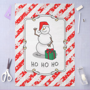 Ho Ho Ho Frohe Weihnachten Weihnachtsmann Niedlich Seidenpapier