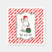 Ho Ho Ho Frohe Weihnachten Weihnachtsmann Niedlich Serviette (Vorderseite)