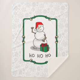 Ho Ho Ho Frohe Weihnachten Weihnachtsmann Niedlich Sherpadecke