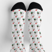 Ho Ho Ho Frohe Weihnachten Weihnachtsmann Niedlich Socken (Oben)