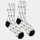 Ho Ho Ho Frohe Weihnachten Weihnachtsmann Niedlich Socken (Rechts)
