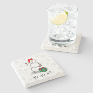 Ho Ho Ho Frohe Weihnachten Weihnachtsmann Niedlich Steinuntersetzer